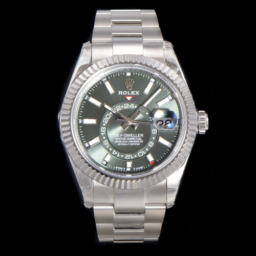 [ V2 ] 로렉스 남성용 스카이드웰러 콤비 검판  R37014-8 42MM