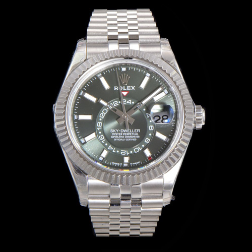 [ V2 ] 로렉스 남성용 스카이드웰러 콤비 검판  R37014-7 42MM