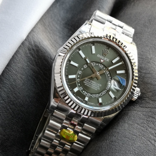 [ V2 ] 로렉스 남성용 스카이드웰러 콤비 검판  R37014-2 42MM