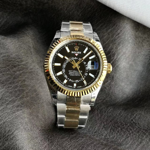 [ V2 ] 로렉스 남성용 스카이드웰러 콤비 검판  R37014-1 42MM