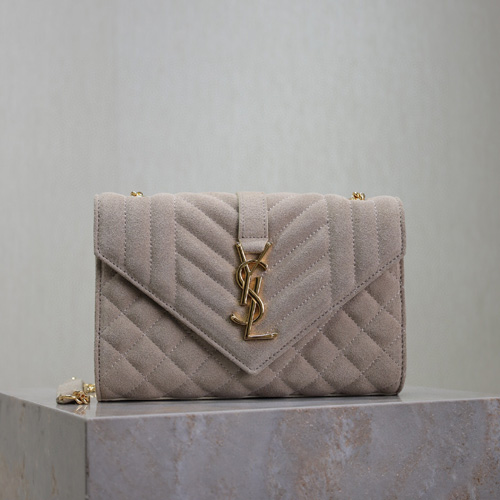 생로랑 엔벨로프 스몰 숄더백 526286 스웨이드