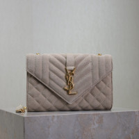 생로랑 엔벨로프 스몰 숄더백 526286 스웨이드