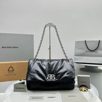 발렌시아가 모나코 체인백 미듐 S92801 블랙 은장