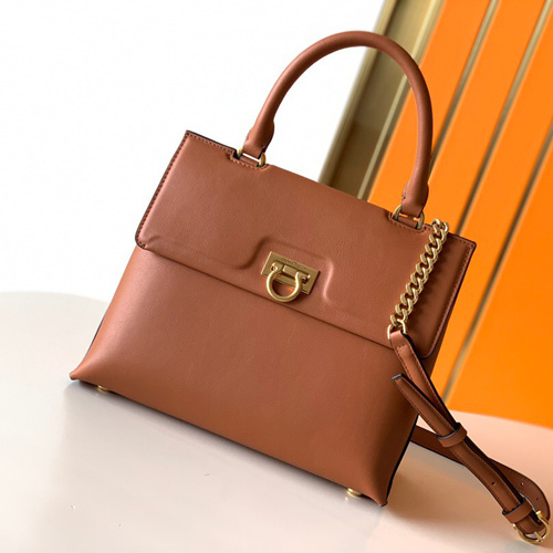 페레가모 포트폴리오 탑핸들 스몰백 210892 카멜