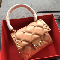 발렌티노 미니  나파 가죽 캔디스터드 탑 핸들 백 RW2B0D01 누드