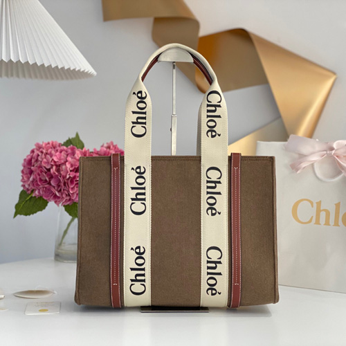 끌로에 우디백 F37440 펠트 미디엄 브라운