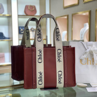 끌로에 우디백 37261 미듐 가죽 브라운