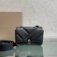 불가리 세르펜티 카보숑 미니 크로스 백 291086 블랙