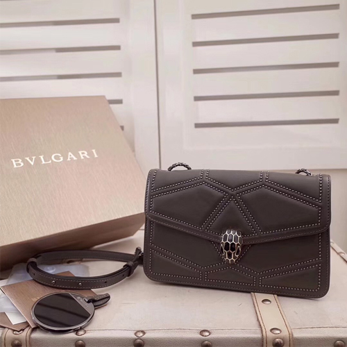 불가리 세르펜티 포에버 플랩백 284447 그레이(수입 양가죽)