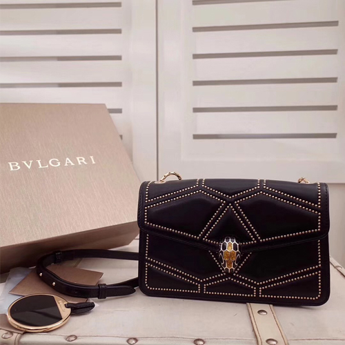 불가리 세르펜티 포에버 플랩백 284447 블랙(수입 양가죽)