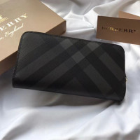 버버리 런던 체크 지퍼라운드 장지갑 39961931 그레이