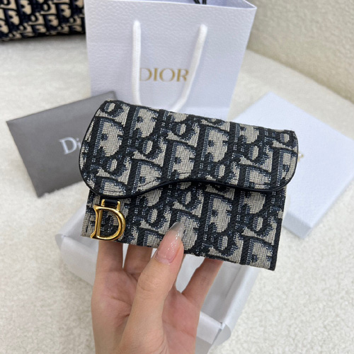 디올 오블리크 새들 아코디언 카드지갑 S5644