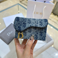 디올 OBLIQUE SADDLE 동전지갑 S5611데님