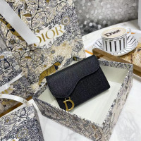 디올 OBLIQUE 스몰 지갑  S5611 블랙