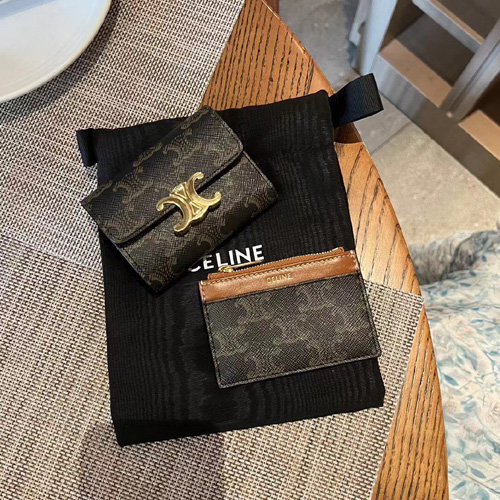 셀린느 트리오페 반지갑 60040 브라운