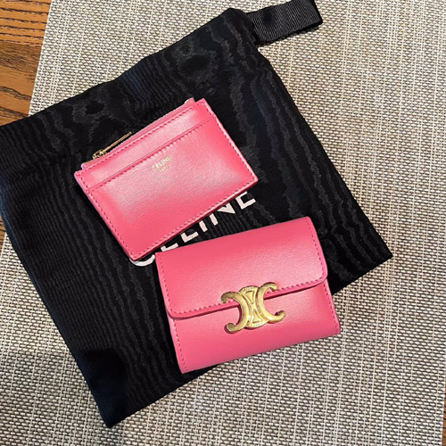 셀린느 트리오페 반지갑 60040 핑크