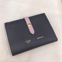 셀린느 스트랩 중지갑 104813 블랙/보라