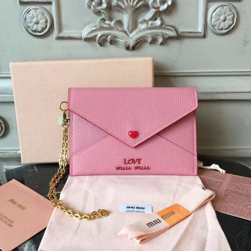 미우미우 신상 카드지갑 5MF001 핑크