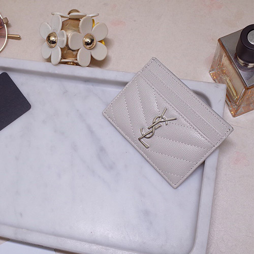 입생로랑 신상 카드지갑 423291 화이트 은장