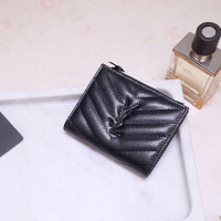 입생로랑 모노그램 지퍼 카드 케이스 517045 블랙 메탈