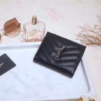 입생로랑 모노그램 지퍼 카드 케이스 517045 블랙 은장