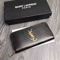 입생로랑 17F/W 신상 지퍼 장지갑 106930 블랙