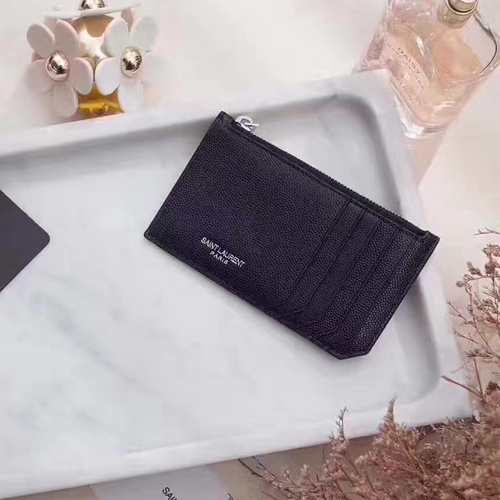 입생로랑 17S/S 지퍼 케이스 346104 블랙 캐비어