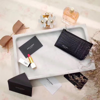 입생로랑 17S/S 지퍼 케이스 346104 블랙 악어무늬