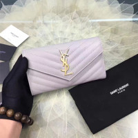 입생로랑 17S/S 플랩 장지갑 372264 화이트