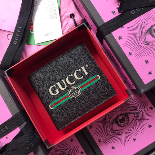 구찌 신상 바이폴드 반지갑 496309 블랙