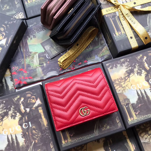 구찌 GG 마몽 가죽 지갑 546580 레드