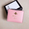 구찌 애니멀리에 가죽 카드 케이스 (동전 및 지폐 수납) 498094 핑크