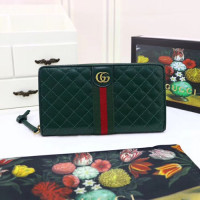 구찌 더블 G 장식의 지퍼 장지갑 536450 그린