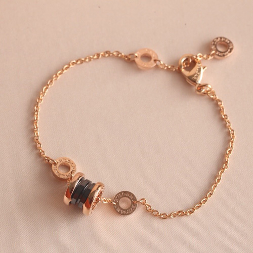 불가리 비제로원 팔찌 B706009 로즈골드 블랙